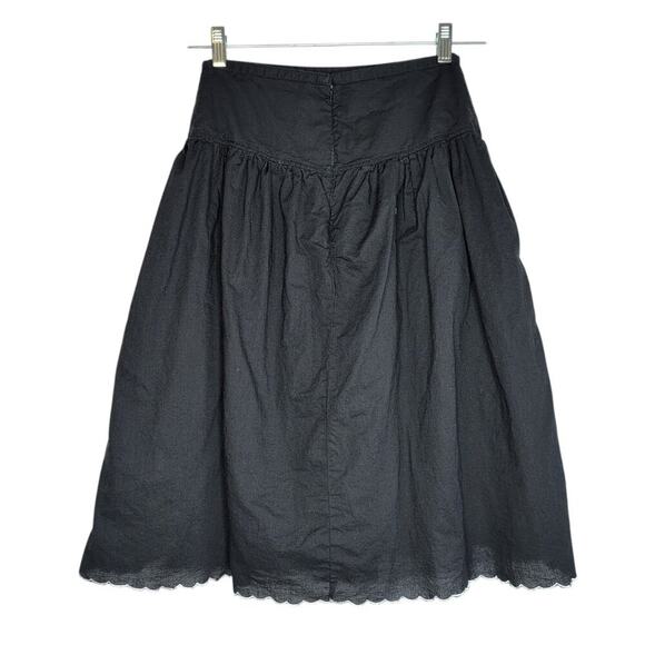 Blue Plate embroidered and lined black cotton skirt, size PP - Picture 2 of 6